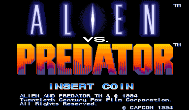 Alien vs. Predator (USA) — title screen