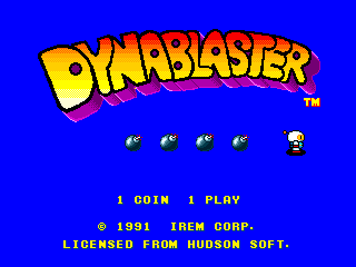 Dynablaster — title screen