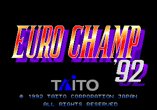 Euro Champ '92 — title screen