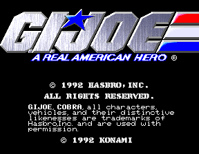 G.I. Joe — title screen