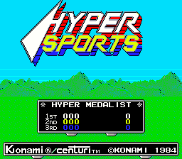 Hyper Sports — title screen