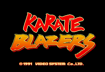 Karate Blazers — title screen