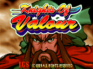 Knights of Valour — title screen