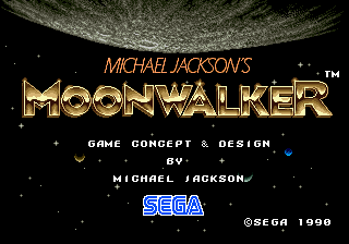 Michael Jackson's Moonwalker — title screen