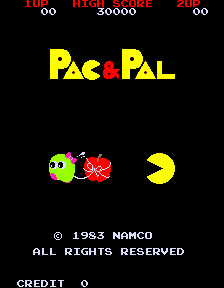 Pac & Pal — title screen