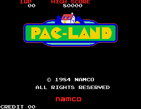 Pac-Land — title screen