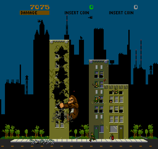 Rampage — in-game arcade screenshot