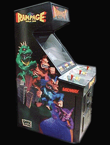 Rampage: World Tour (rev 1.1) — arcade cabinet