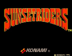 Sunset Riders — title screen