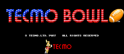 Tecmo Bowl — title screen