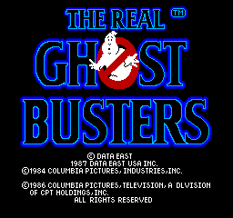 The Real Ghostbusters — title screen