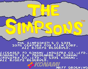 The Simpsons (4 Players) — title screen