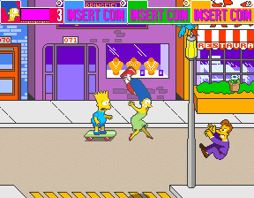 The Simpsons — in-game arcade screenshot
