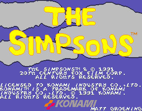 The Simpsons — title screen