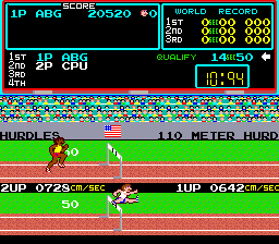 Track & Field — in-game arcade screenshot