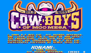 Wild West C.O.W.-Boys of Moo Mesa — title screen