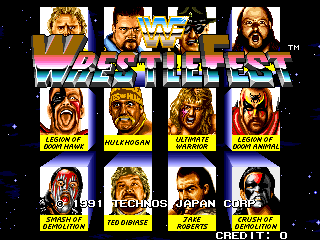 WWF WrestleFest — title screen