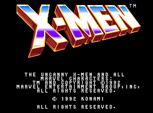 X-Men — title screen