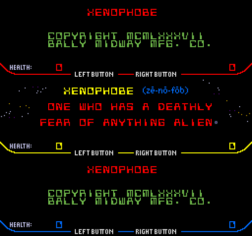 Xenophobe — title screen